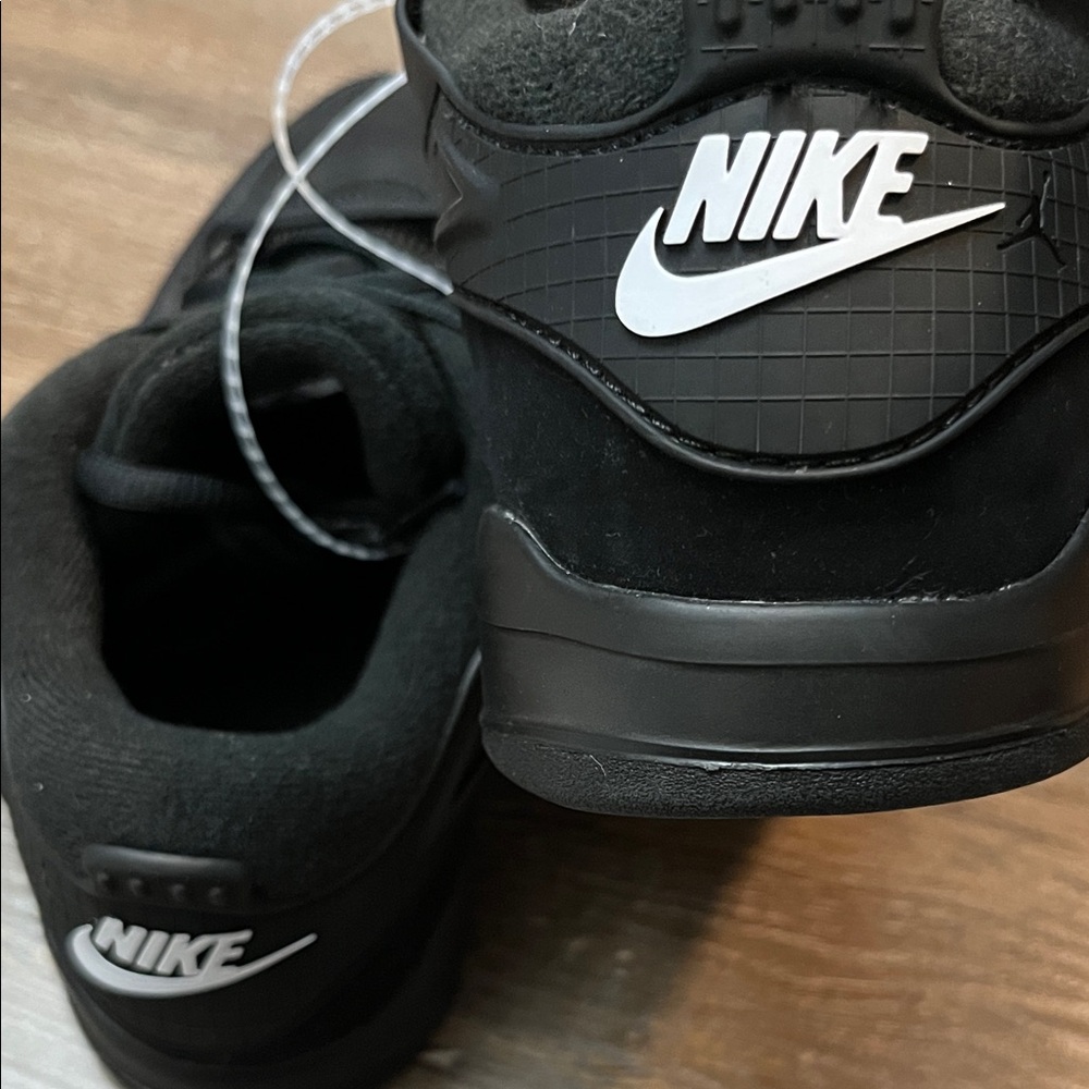 New Jordan 4 RM Little Kids' Shoes (FQ7936-004, Black/White) - Picture 6 of 14